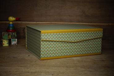 Extra hohe Papeterie Box mit Leinenkanten